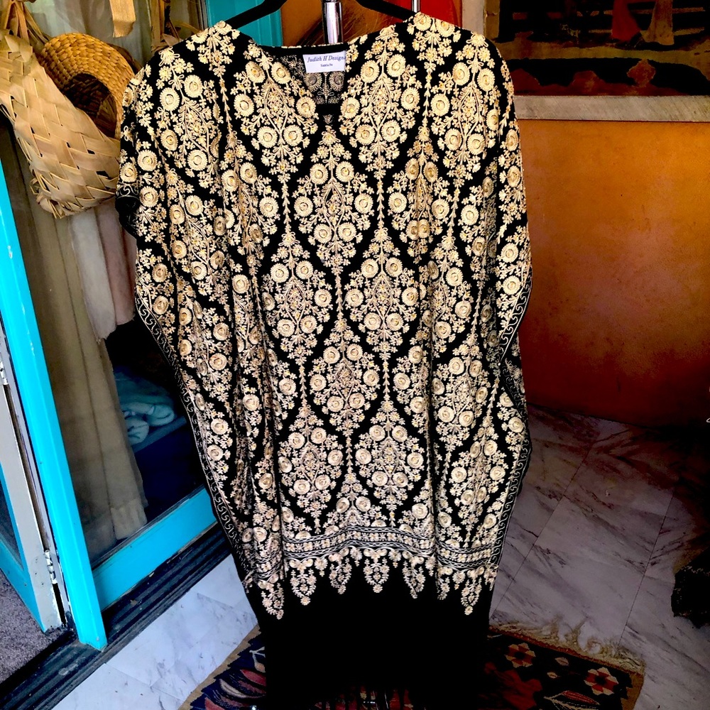 Elegant Embroidered Embellished Poncho